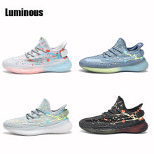 Popular latest luminous casual men sports running sneakers fashion top quality original yeezy shoes,yeezy 350,yeezy